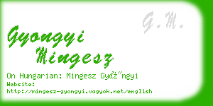 gyongyi mingesz business card